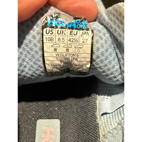 Hoka One One Women's Clifton 9 Blue Green Pink size 10 - Picture 8 of 8